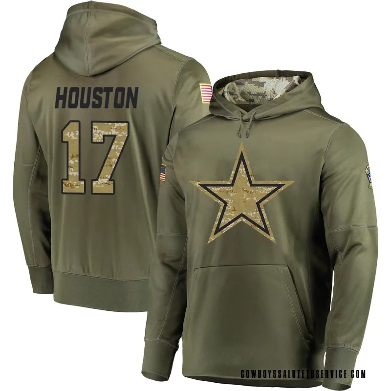 Dennis Houston Dallas Cowboys Men's Legend Olive Salute to Service Sideline  Long Sleeve T-Shirt