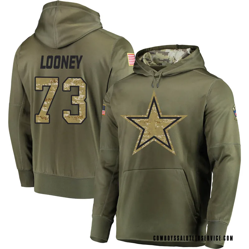 Joe Looney Dallas Cowboys Men's Legend Olive Salute to Service T-Shirt