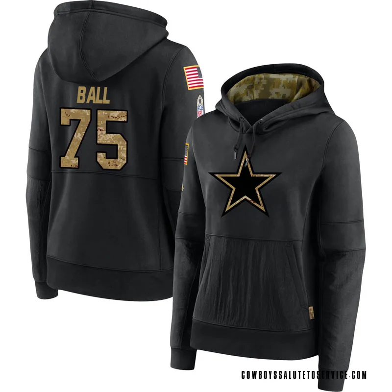 Josh Ball Dallas Cowboys Women's Black 2020 Salute To Service Sideline  Performance Long Sleeve T-Shirt